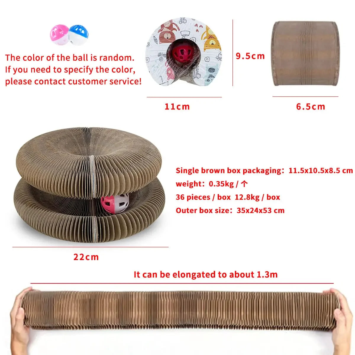 Factory Wholesale Cat Accessories Interactive Foldable Cat Toy Grinding Claw Corrugated Magic Organ Scratching Board with Bell